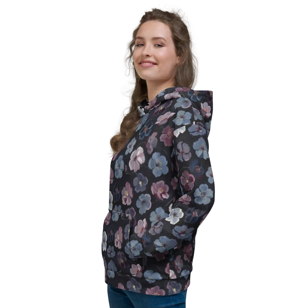 Dusky Florals on Hoodie — Left