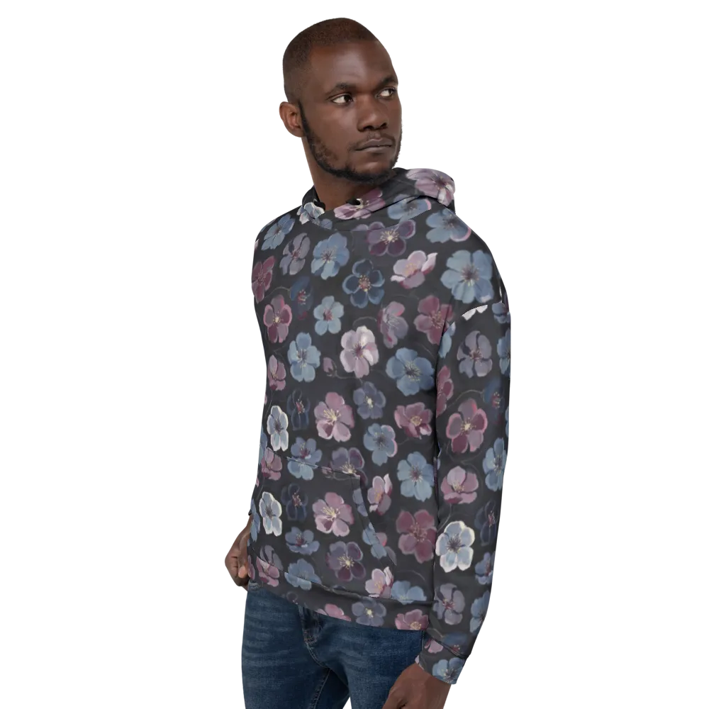 Dusky Florals on Hoodie — Left
