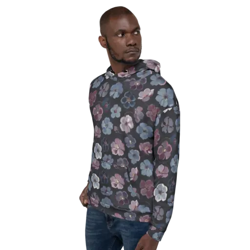 Dusky Florals on a Hoodie