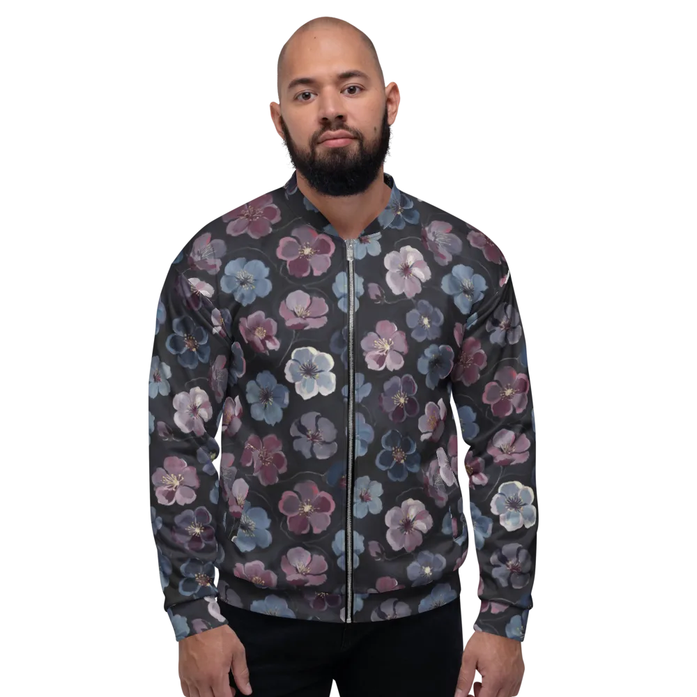 Dusky Florals on Bomber Jacket — Front