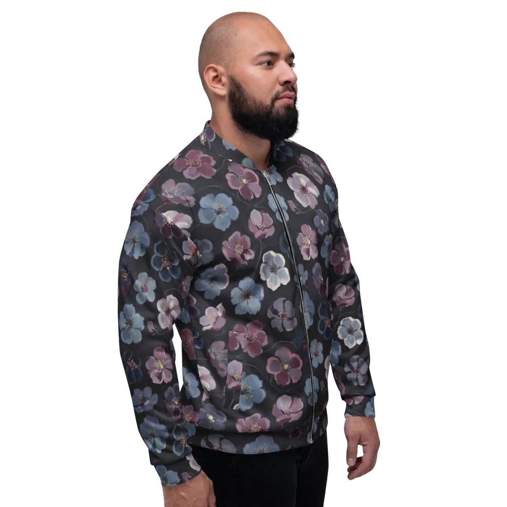 Dusky Florals on Bomber Jacket — Right
