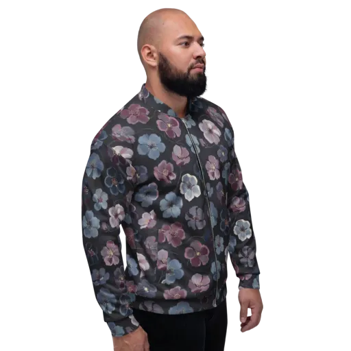 Dusky Florals on a Bomber Jacket