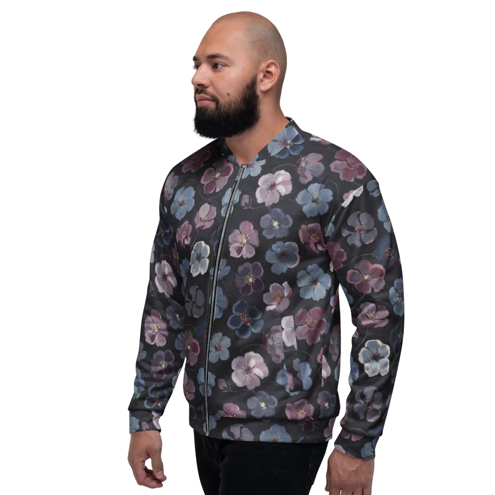 Dusky Florals on Bomber Jacket — Left