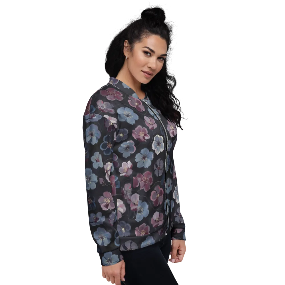 Dusky Florals on Bomber Jacket — Right