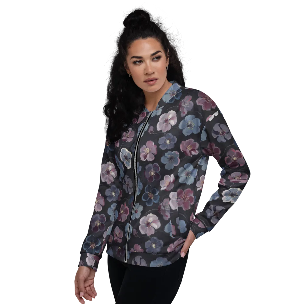 Dusky Florals on Bomber Jacket — Left