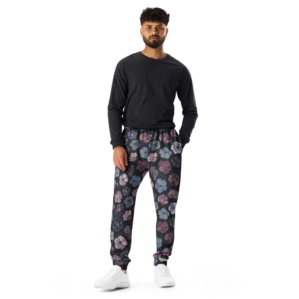 Dusky Florals on Men's Joggers — Front