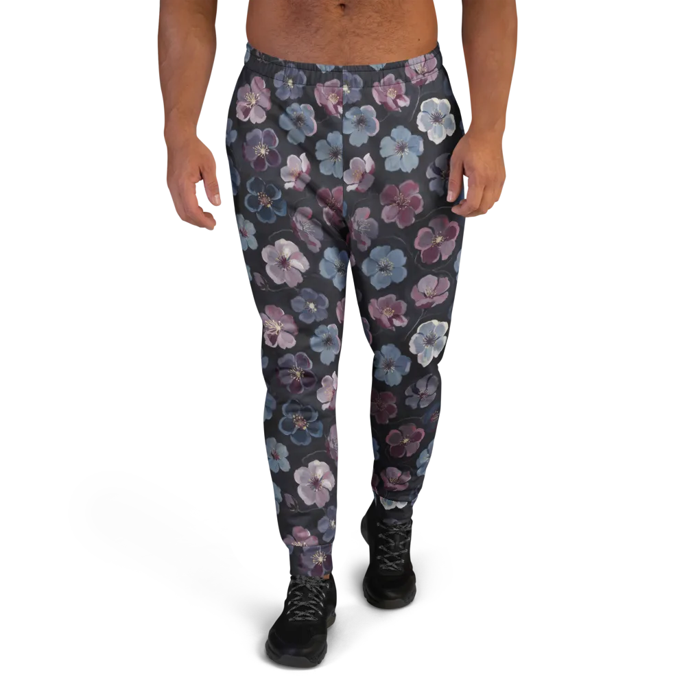 Dusky Florals on Men's Joggers — Front