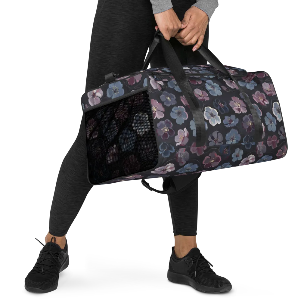 Dusky Florals on Duffle Bag — Right Front