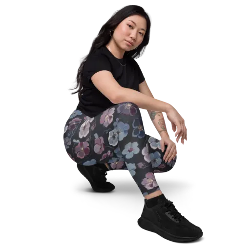 Dusky Florals on a Leggings with Pockets