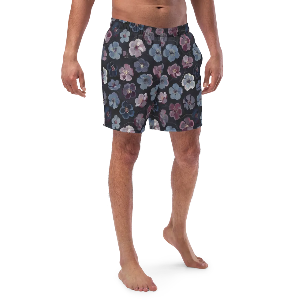 Dusky Florals on Swim Trunks — Front