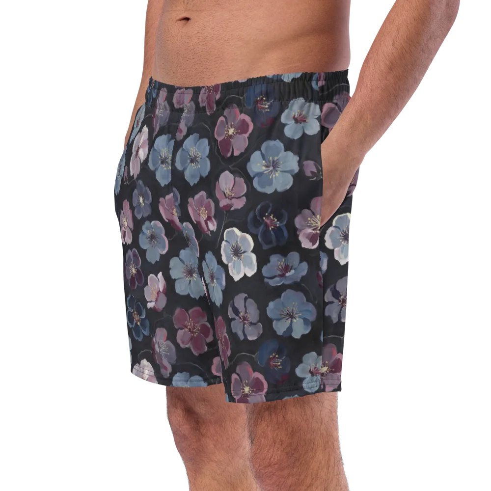 Dusky Florals on Swim Trunks — Left Front