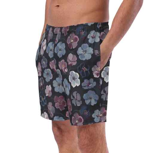 Dusky Florals on a Swim Trunks