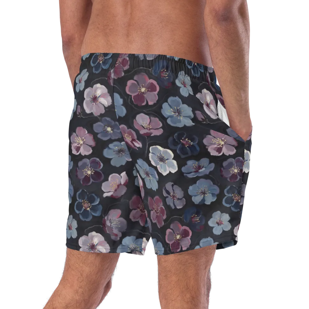 Dusky Florals on Swim Trunks — Right Back