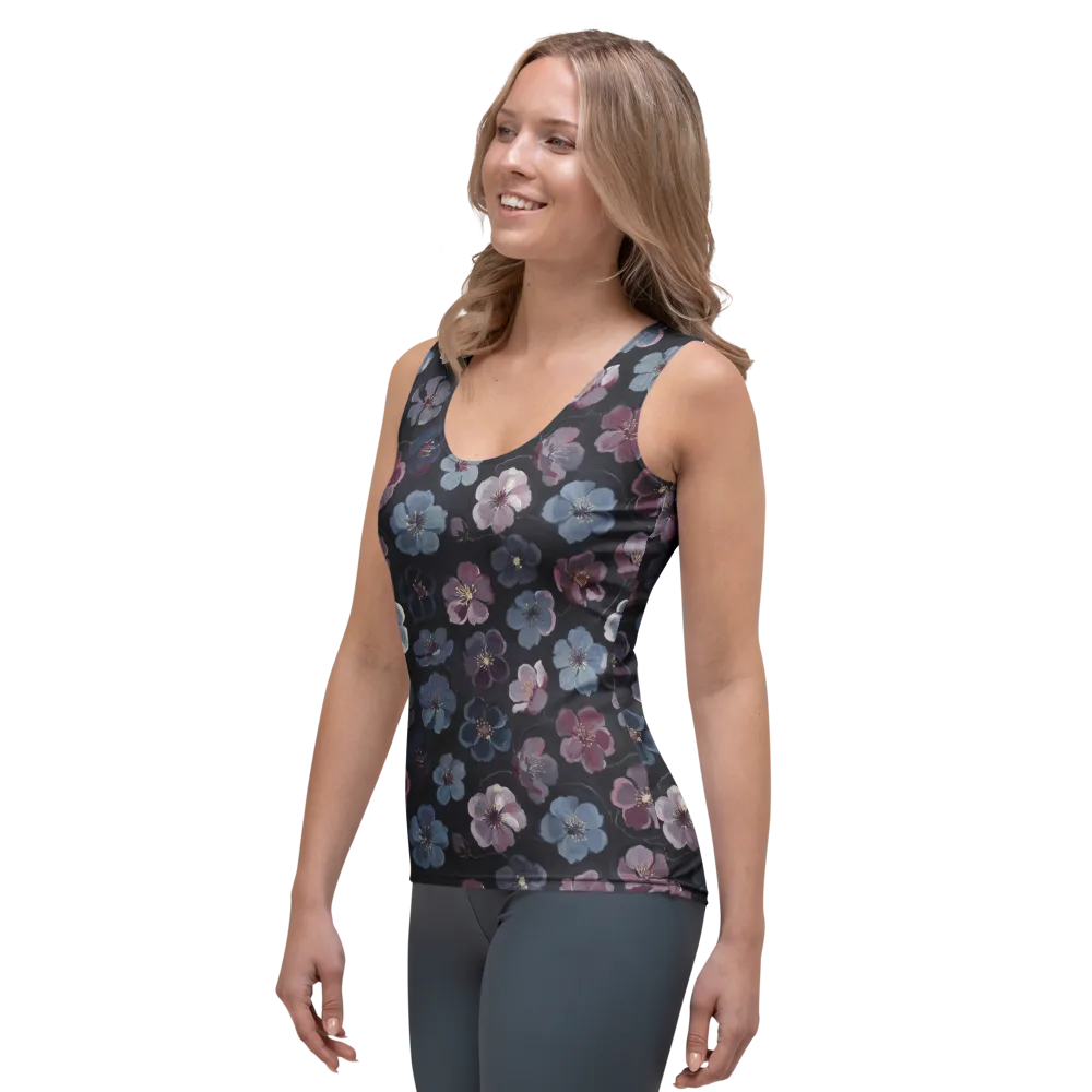 Dusky Florals on Women's Tank Top — Left Front