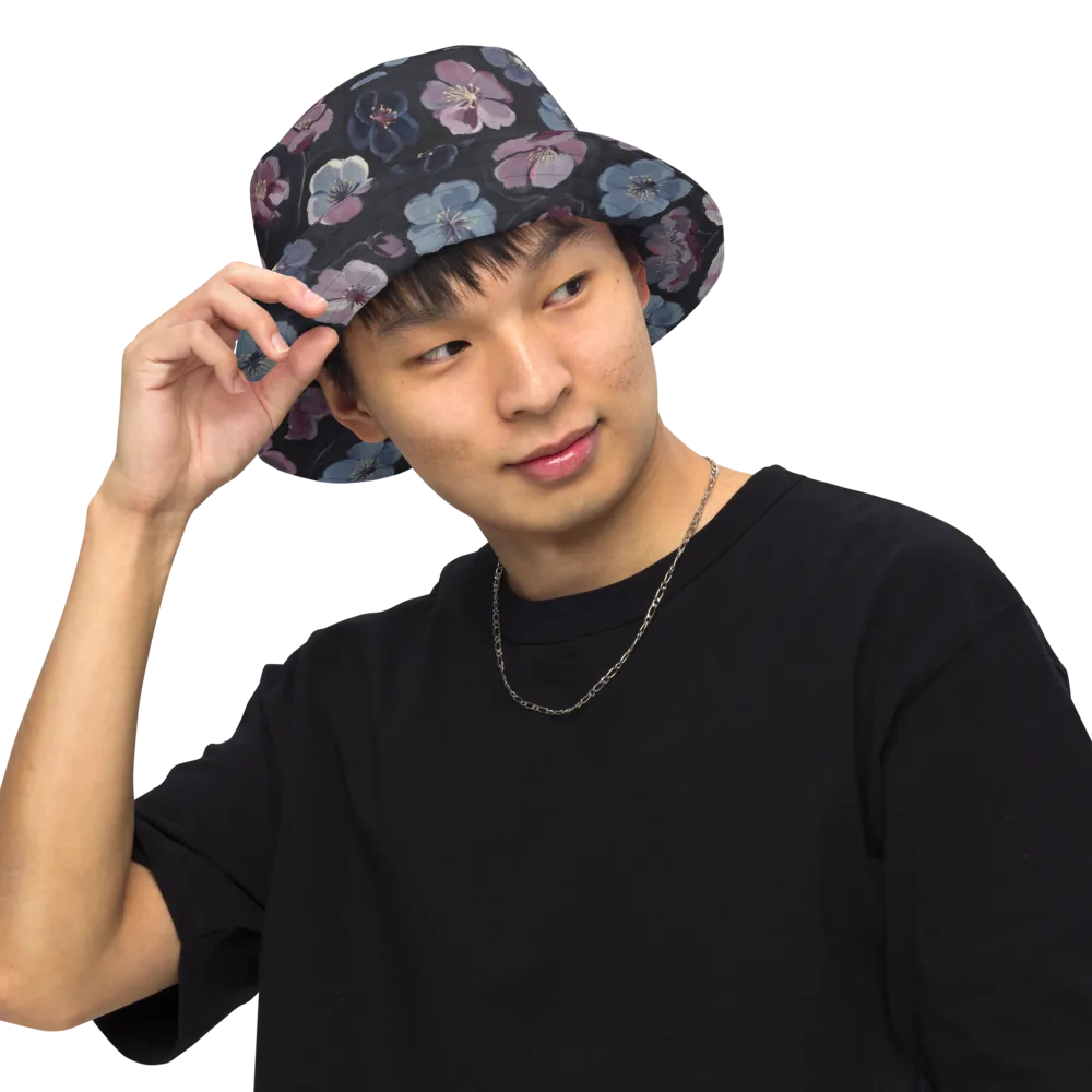 Dusky Florals on Reversible Bucket Hat — Front Inside
