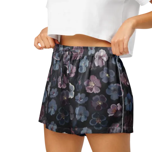Dusky Florals on a Women's Pajama Shorts