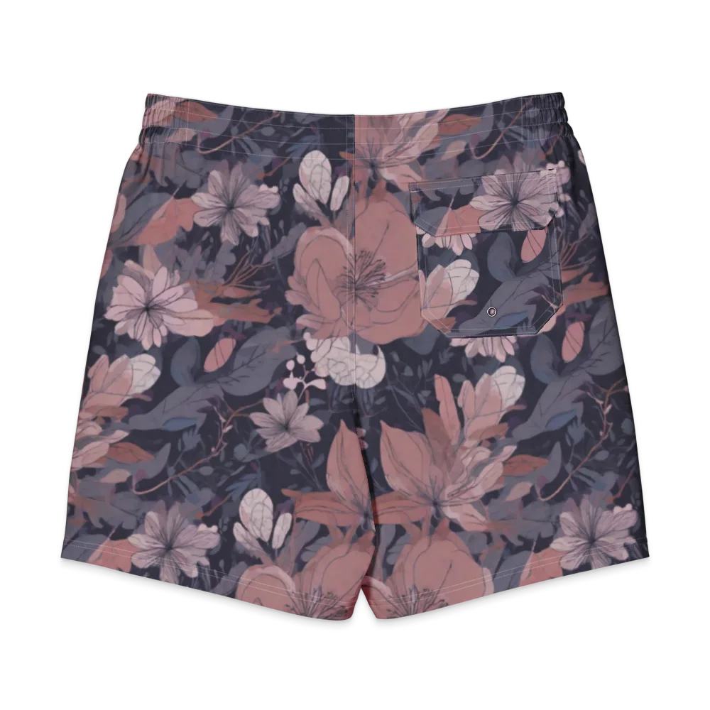 Moonlit Wildflower on Men's Board Shorts — Back