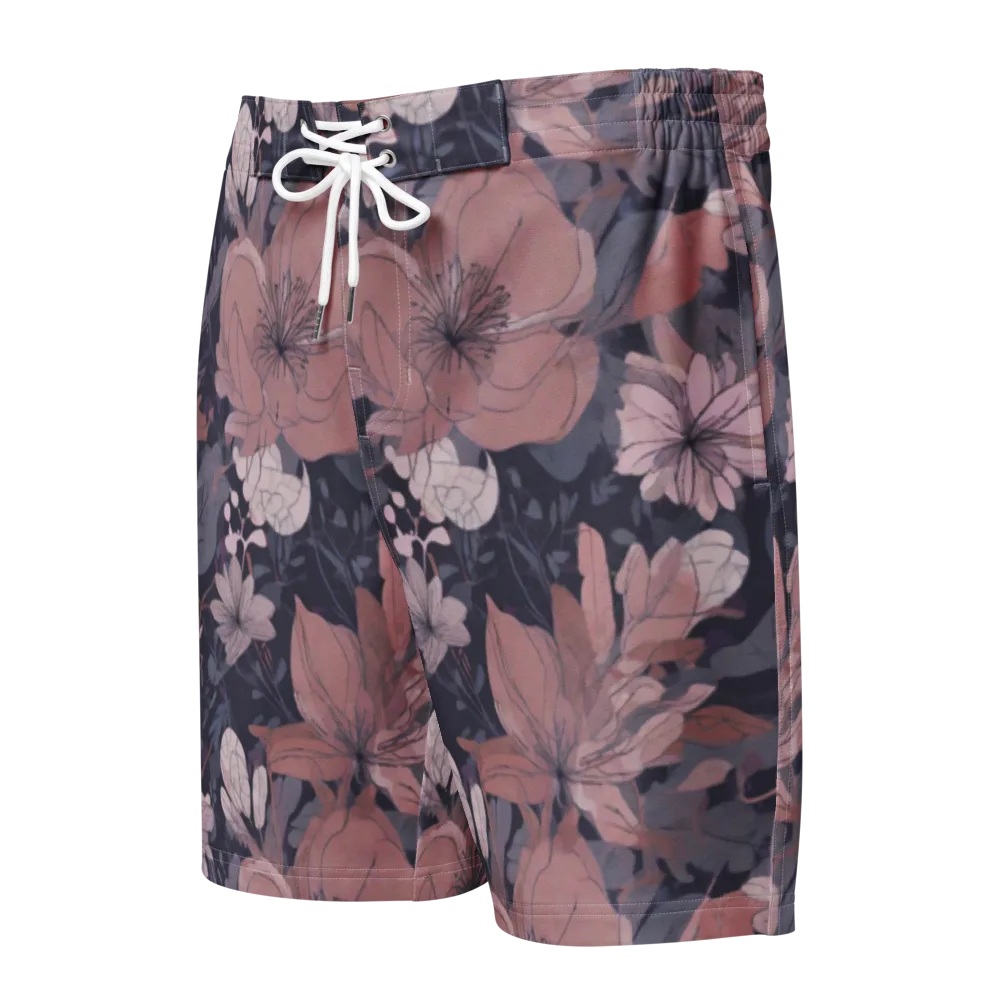 Moonlit Wildflower on Men's Board Shorts — Front