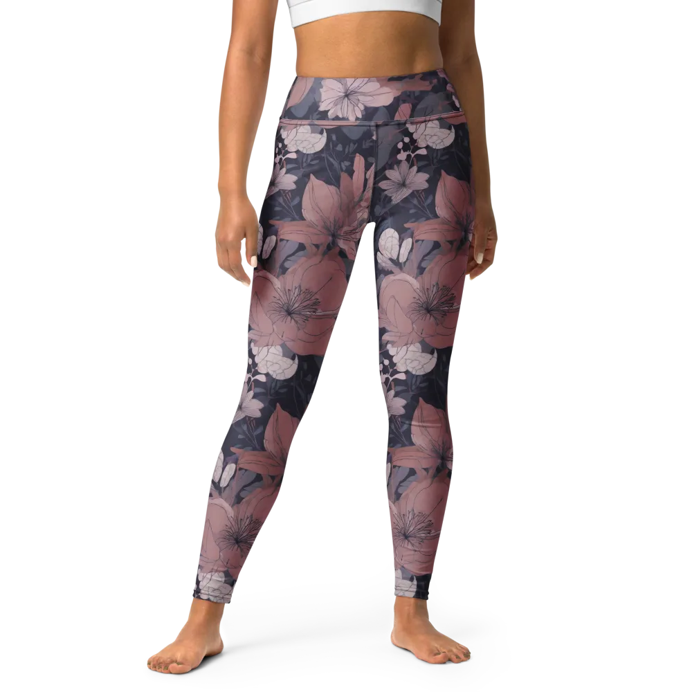 Moonlit Wildflower on Yoga Leggings — Front