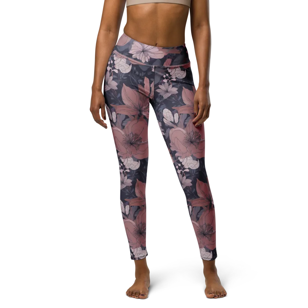 Moonlit Wildflower on Yoga Leggings — Front