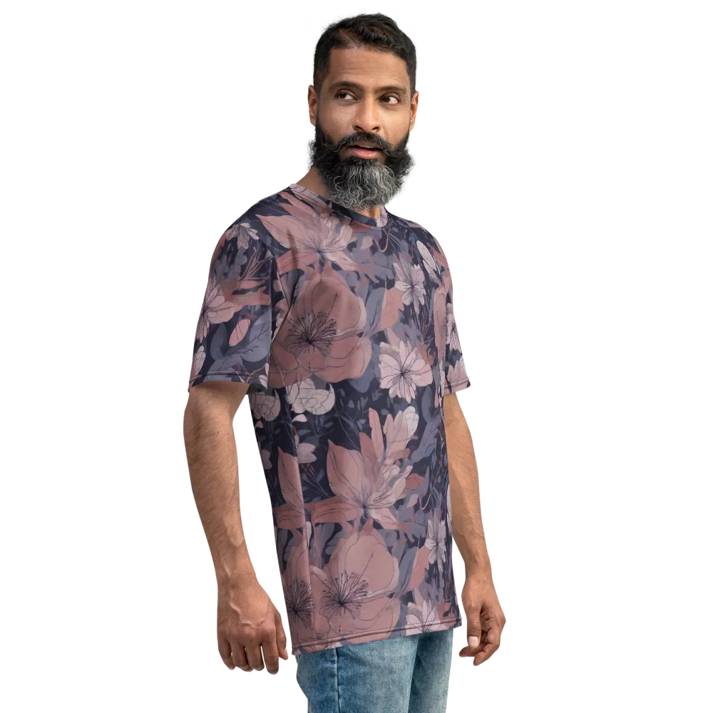Moonlit Wildflower on Men's Crew Neck T-Shirt — Right
