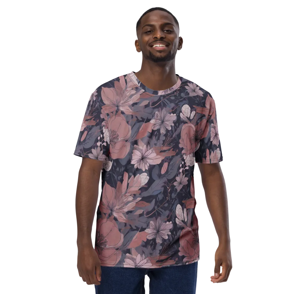 Moonlit Wildflower on Men's Crew Neck T-Shirt — Front