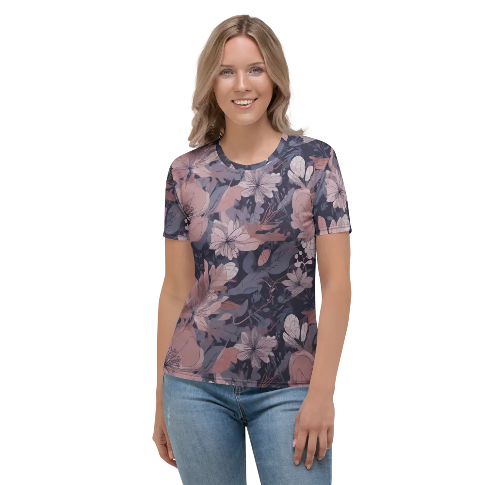 Moonlit Wildflower on Women's Crew Neck T-Shirt — Front