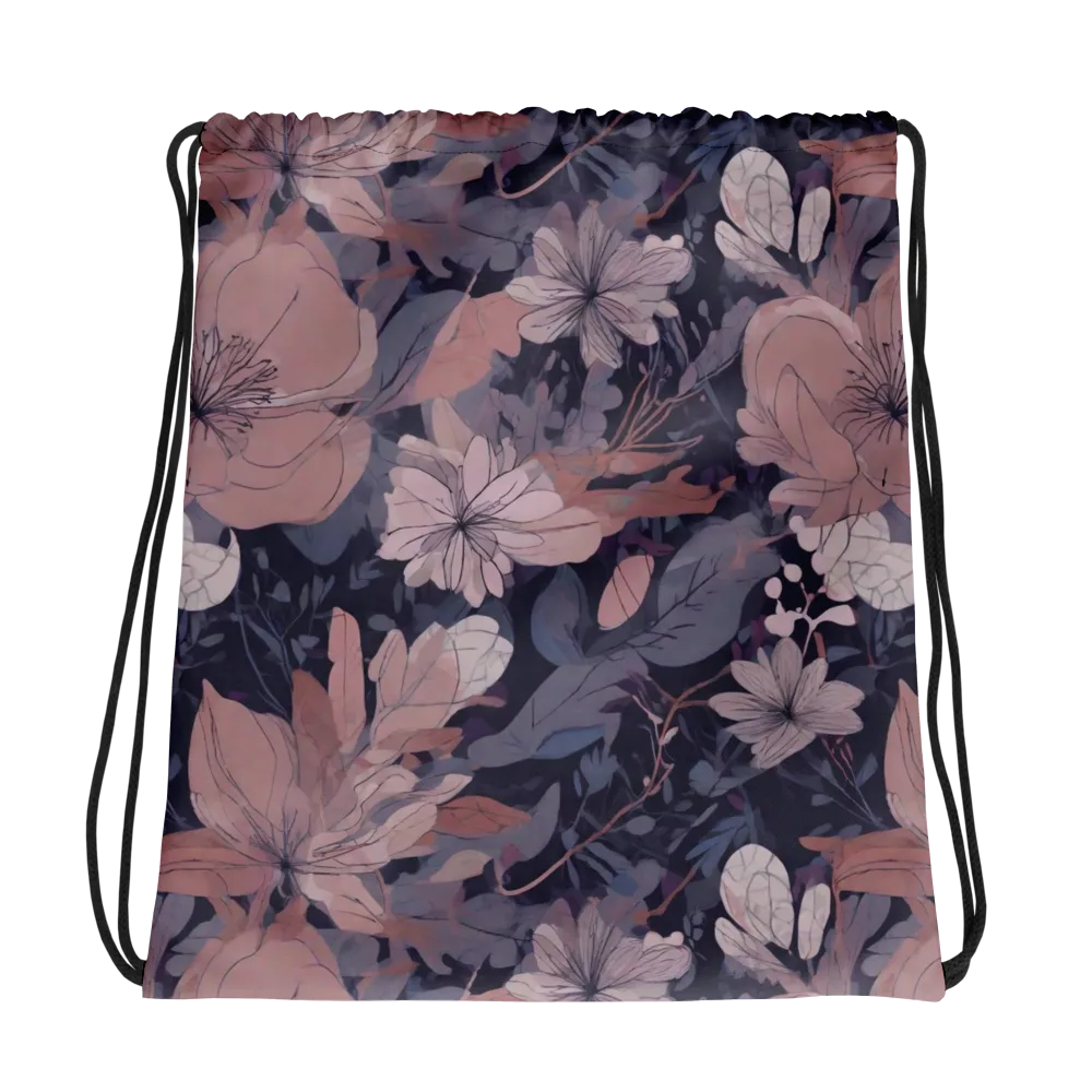 Moonlit Wildflower on Drawstring Bag — Photo