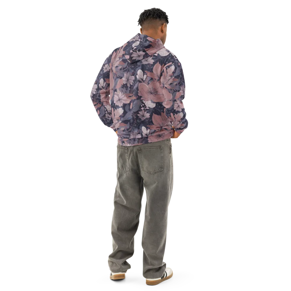 Moonlit Wildflower on Cotton Hoodie — Back
