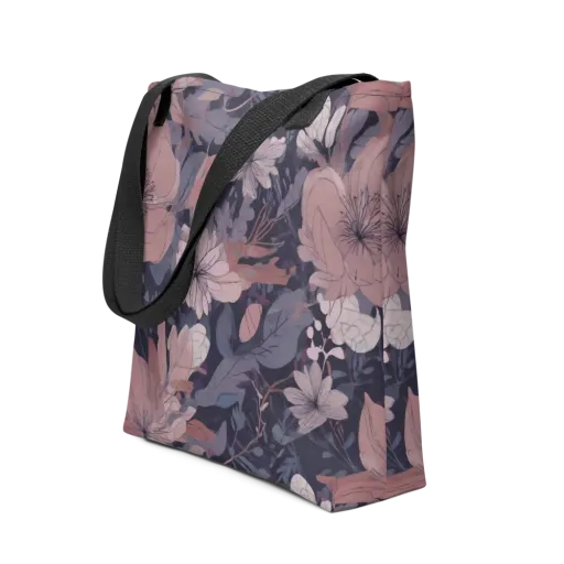 Moonlit Wildflower on a Tote Bag