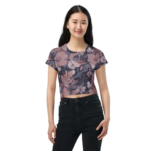 Moonlit Wildflower on a Crop Tee