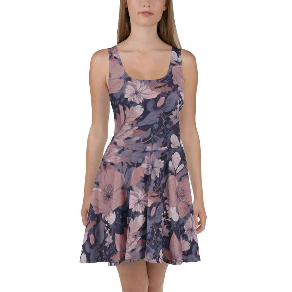 Moonlit Wildflower on Skater Dress — Front