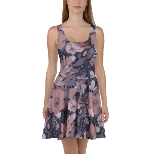 Moonlit Wildflower on a Skater Dress