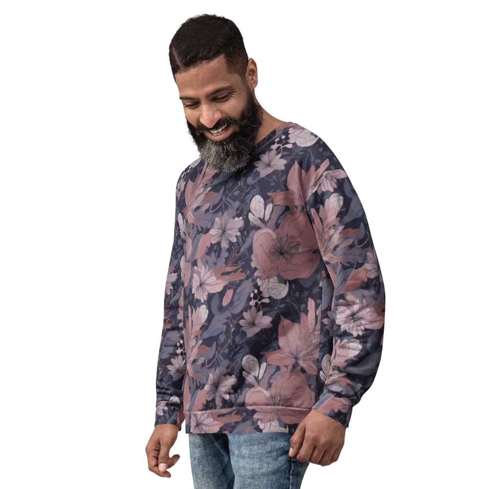 Moonlit Wildflower on Sweatshirt — Left Front