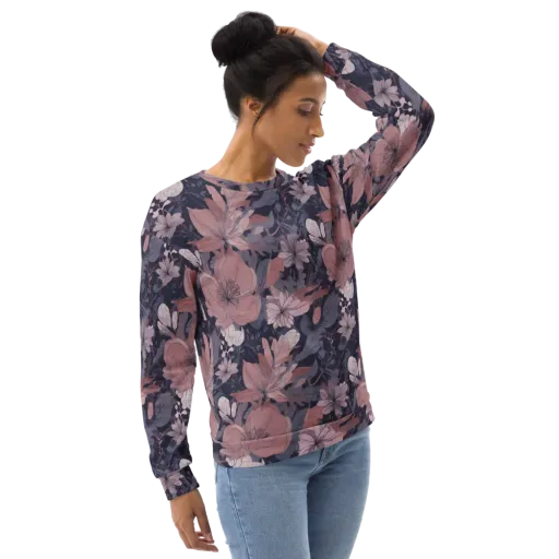 Moonlit Wildflower on a Sweatshirt