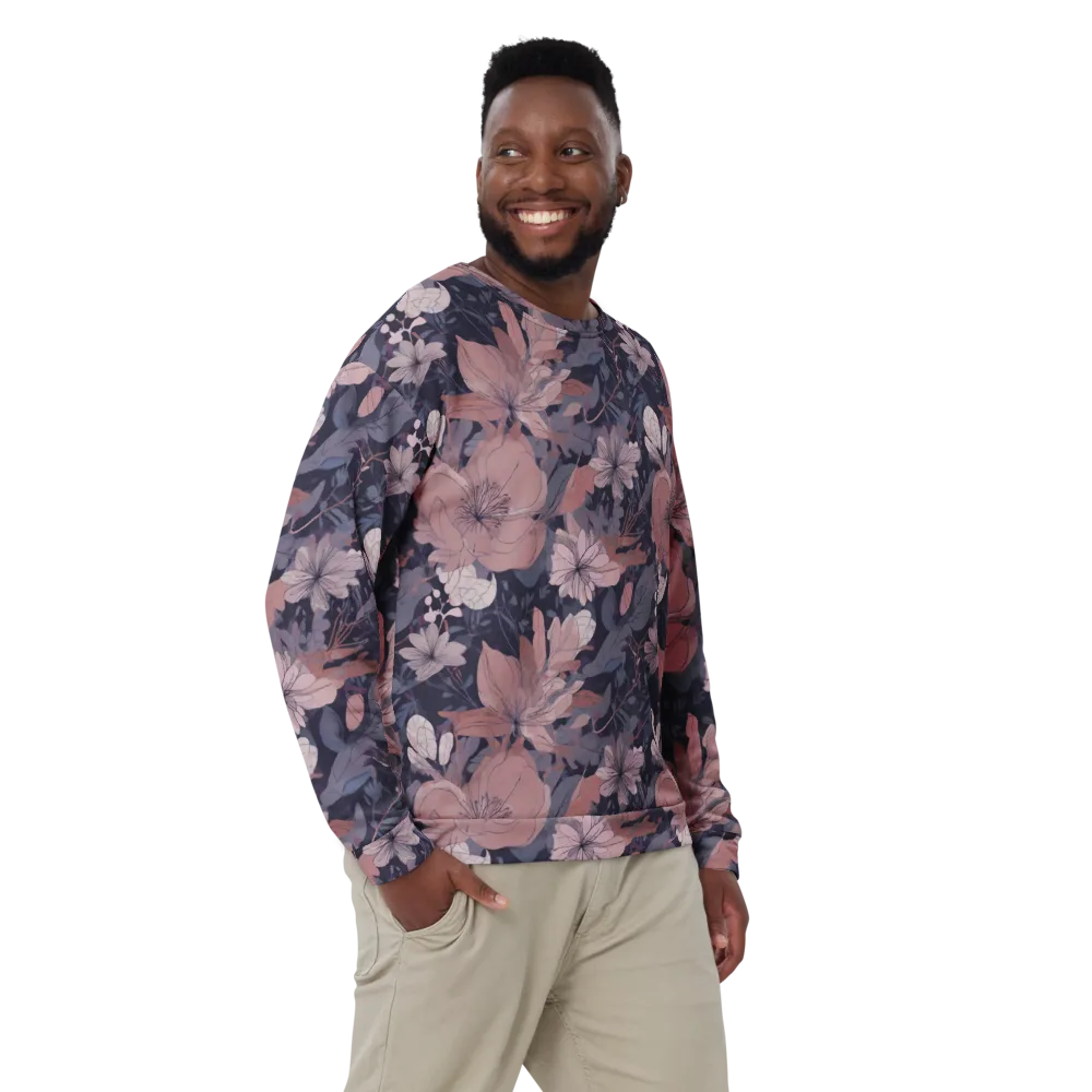 Moonlit Wildflower on Sweatshirt — Front