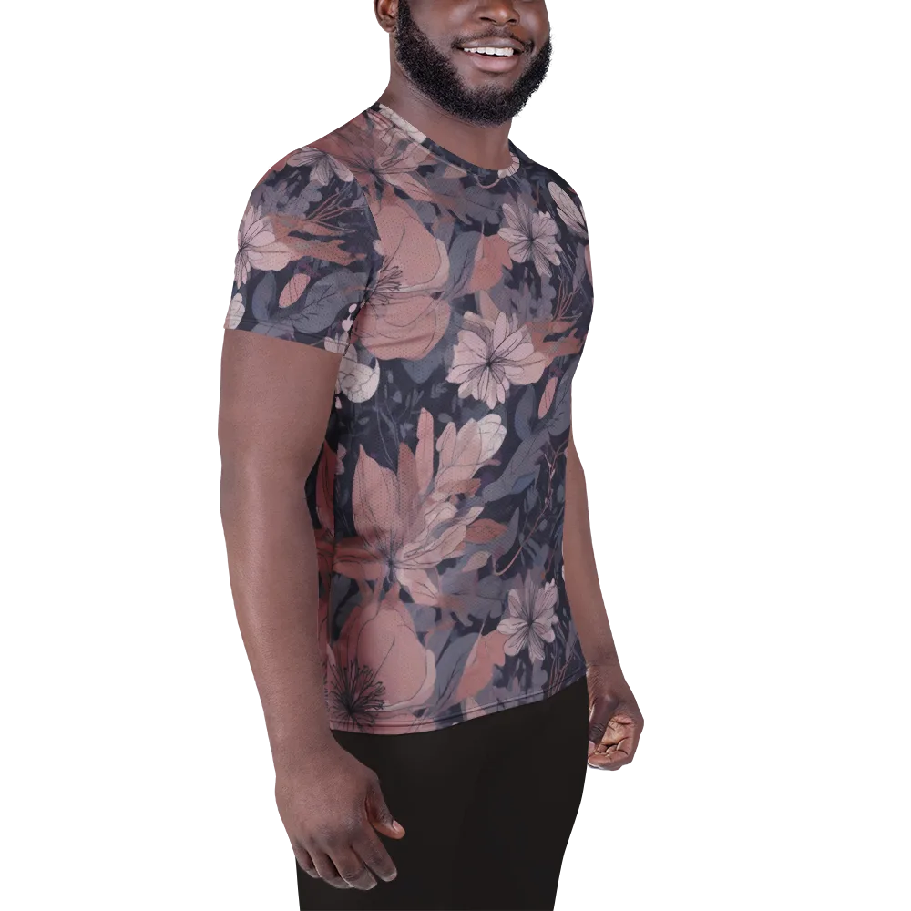 Moonlit Wildflower on Men's Athletic T-Shirt — Right