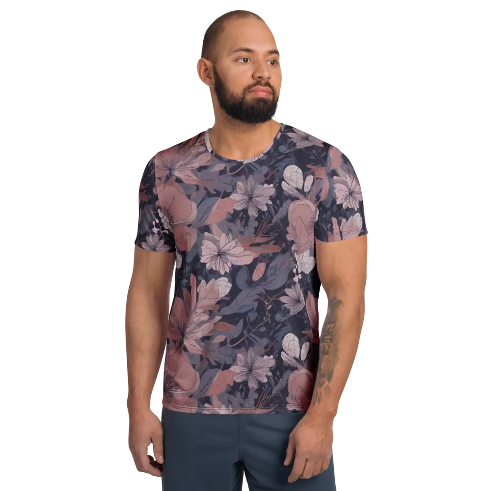 Moonlit Wildflower on Men's Athletic T-Shirt — Front