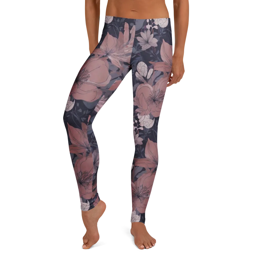 Moonlit Wildflower on Leggings — Front