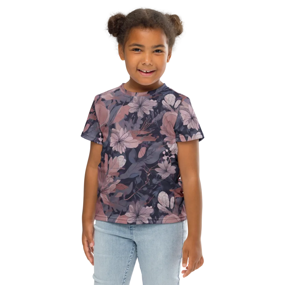 Moonlit Wildflower on Kids Crew Neck T-Shirt — Front