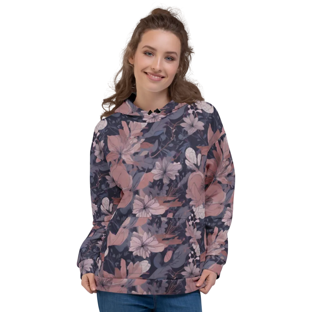 Moonlit Wildflower on Hoodie — Front