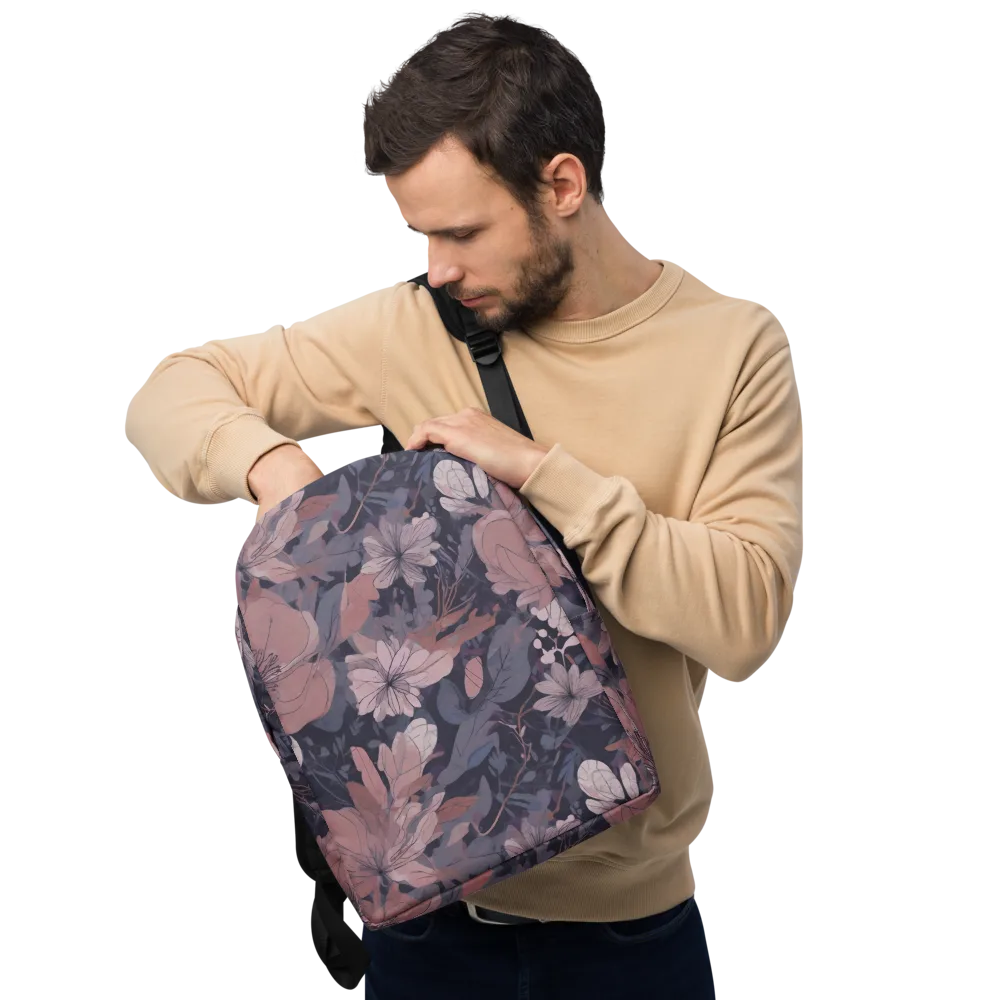 Moonlit Wildflower on Minimalist Backpack — Front
