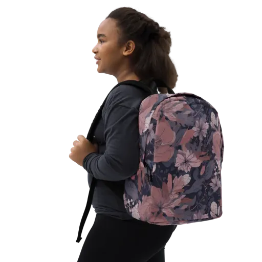 Moonlit Wildflower on a Minimalist Backpack