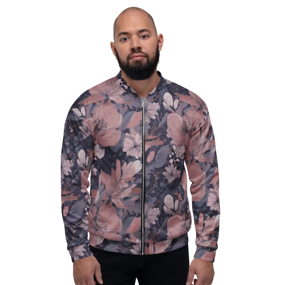 Moonlit Wildflower on Bomber Jacket — Front
