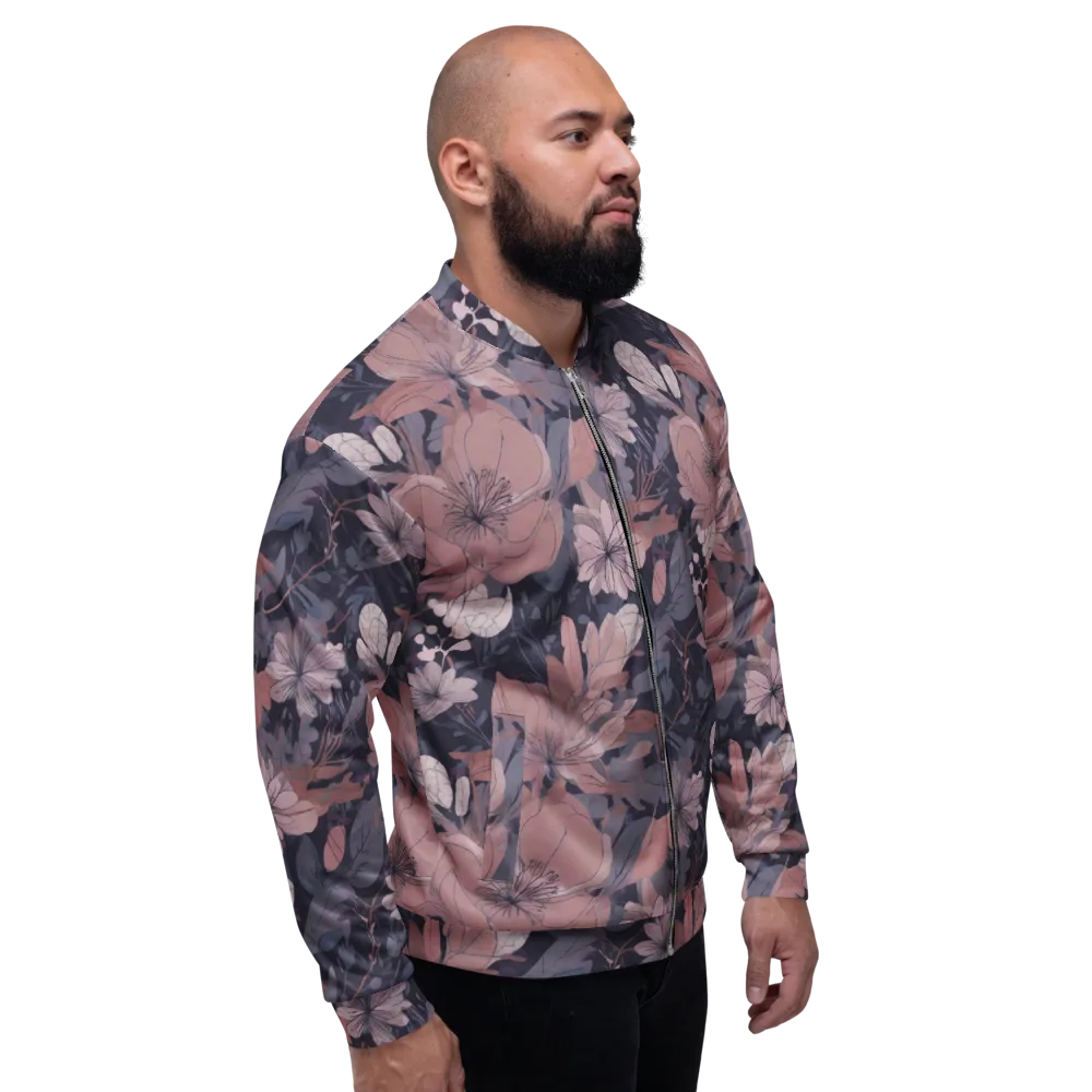 Moonlit Wildflower on Bomber Jacket — Right