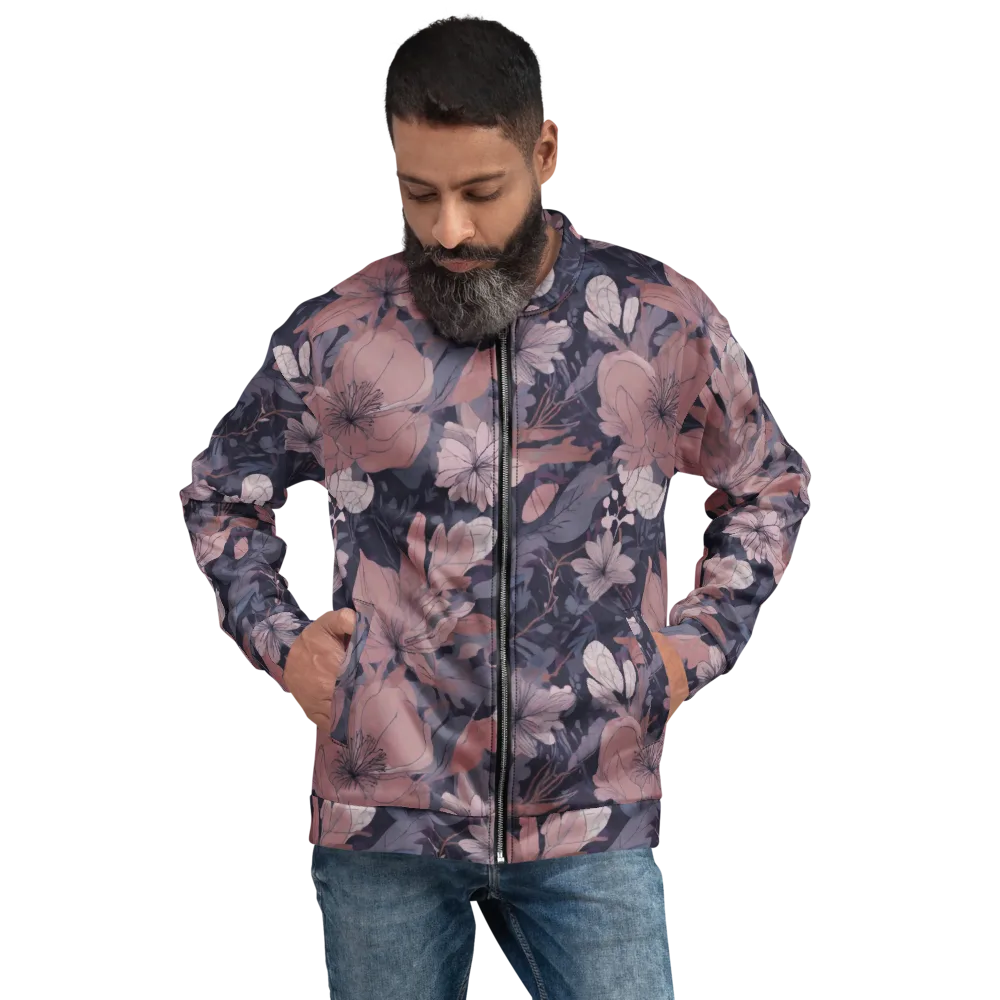 Moonlit Wildflower on Bomber Jacket — Front