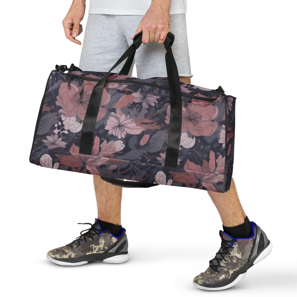 Moonlit Wildflower on Duffle Bag — Front