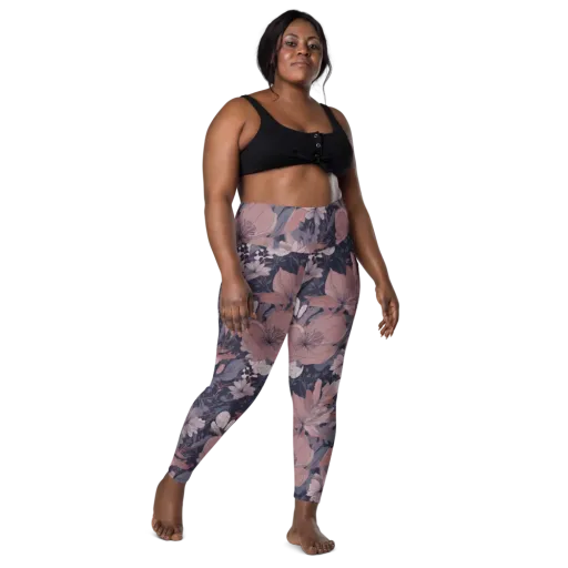 Moonlit Wildflower on a Leggings with Pockets