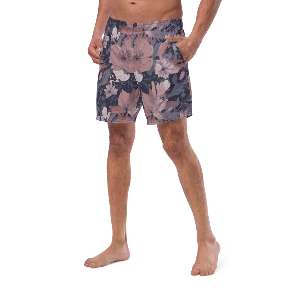 Moonlit Wildflower on Swim Trunks — Left Front