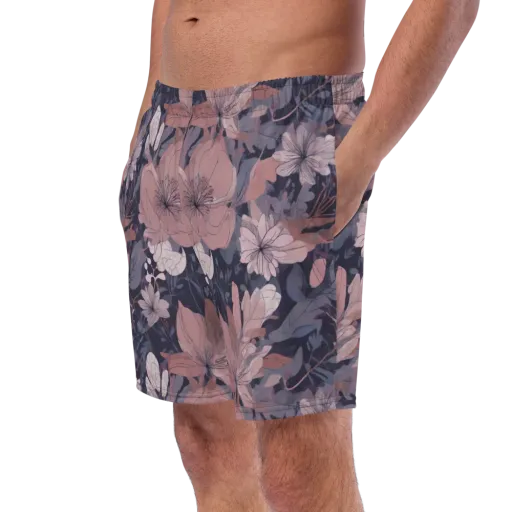 Moonlit Wildflower on a Swim Trunks